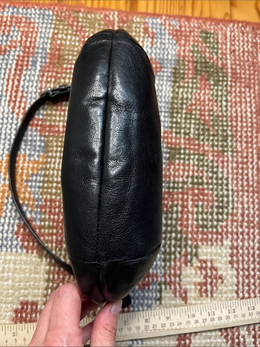 Coach Kristin Hobo Bag Black Leather Silver Turn Lock EUC - Picture 9 of 10